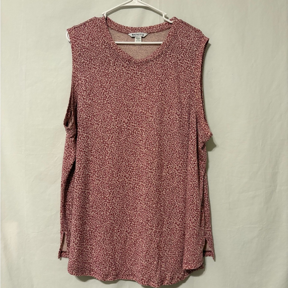 Athleta 3X Patterned Sleeveless Flowy Workout Top